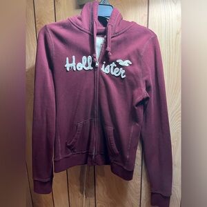 Hollister Women's Logo Graphic Zip-Up Hoodie